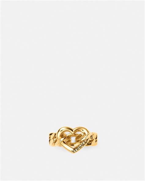 versace heart ring